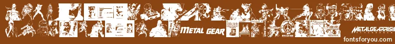 Metal Gear Solid The Phantom Font Font – White Fonts on Brown Background