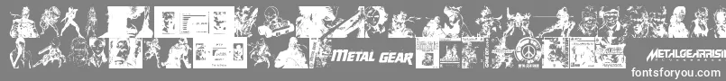 Metal Gear Solid The Phantom Font Font – White Fonts on Gray Background
