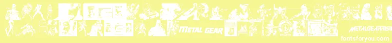 fuente Metal Gear Solid The Phantom Font – Fuentes Blancas Sobre Fondo Amarillo