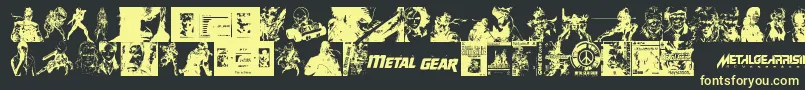 Więcej informacji o czcionce Metal Gear Solid The Phantom Font Czcionka Metal Gear Solid The Phantom Font – żółte czcionki na czarnym tle