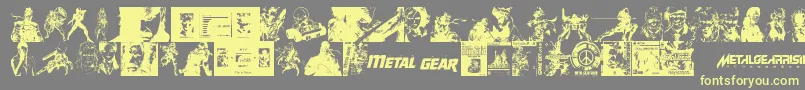 More about Metal Gear Solid The Phantom Font Font Metal Gear Solid The Phantom Font Font – Yellow Fonts on Gray Background