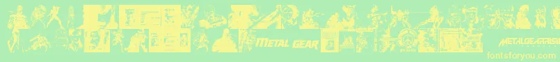 More about Metal Gear Solid The Phantom Font Font Metal Gear Solid The Phantom Font Font – Yellow Fonts on Green Background