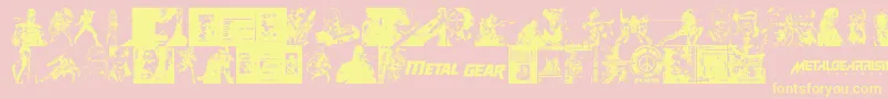fuente Metal Gear Solid The Phantom Font – Fuentes Amarillas Sobre Fondo Rosa
