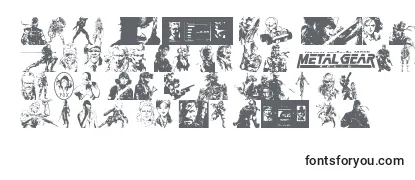 Przegląd czcionki Metal Gear Solid The Phantom Font