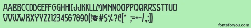 フォントBoizenburgRegular – 緑の背景に黒い文字