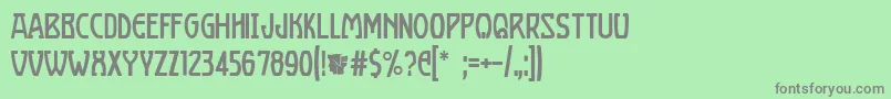 フォントBoizenburgRegular – 緑の背景に灰色の文字