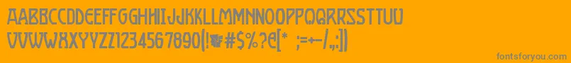 フォントBoizenburgRegular – オレンジの背景に灰色の文字