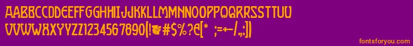 BoizenburgRegular Font – Orange Fonts on Purple Background