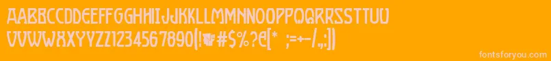 BoizenburgRegular Font – Pink Fonts on Orange Background