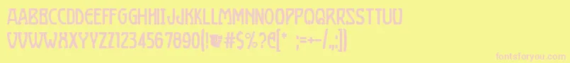 BoizenburgRegular Font – Pink Fonts on Yellow Background