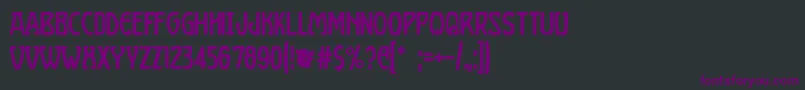 fuente BoizenburgRegular – Fuentes Moradas Sobre Fondo Negro