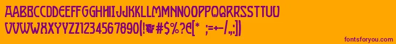 BoizenburgRegular Font – Purple Fonts on Orange Background