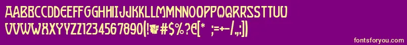 BoizenburgRegular Font – Yellow Fonts on Purple Background