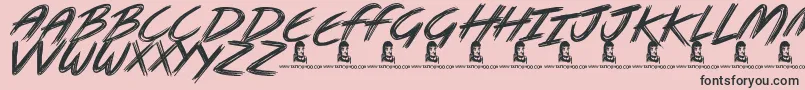 Metal Head Font – Black Fonts on Pink Background