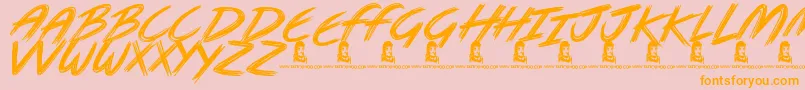 Metal Head Font – Orange Fonts on Pink Background