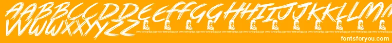 Metal Head Font – White Fonts on Orange Background