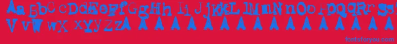 Metal Ink-fontti – siniset fontit punaisella taustalla
