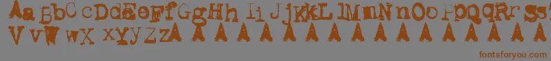Metal Ink Font – Brown Fonts on Gray Background