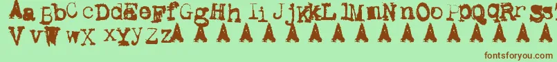 Metal Ink Font – Brown Fonts on Green Background