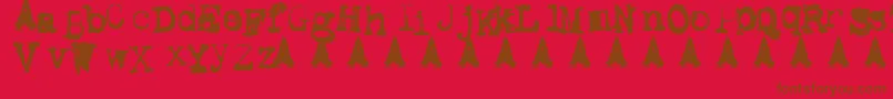 Metal Ink Font – Brown Fonts on Red Background