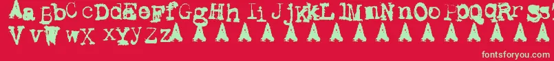 Metal Ink Font – Green Fonts on Red Background