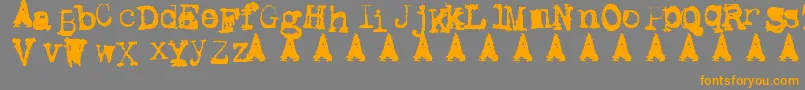 Metal Ink Font – Orange Fonts on Gray Background