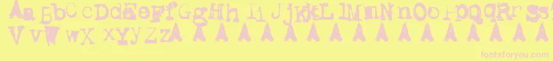 Metal Ink Font – Pink Fonts on Yellow Background