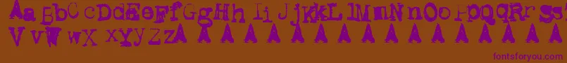 Metal Ink Font – Purple Fonts on Brown Background