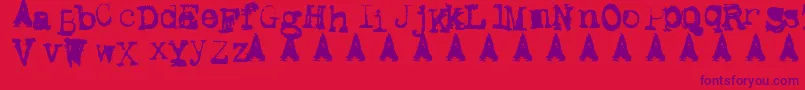 Metal Ink Font – Purple Fonts on Red Background