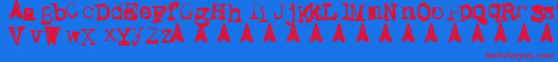 Metal Ink Font – Red Fonts on Blue Background
