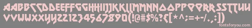 metal lord Font – Pink Fonts on Gray Background