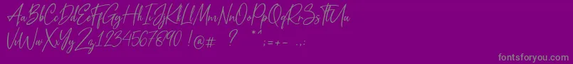 Metal Pen Font – Gray Fonts on Purple Background