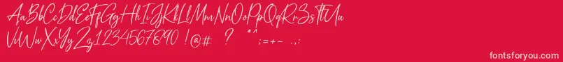 fuente Metal Pen – Fuentes Rosadas Sobre Fondo Rojo
