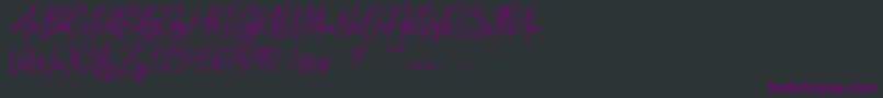 Metal Pen Font – Purple Fonts on Black Background