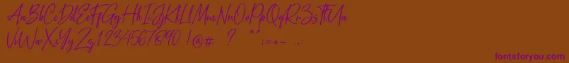 More about Metal Pen Font Metal Pen Font – Purple Fonts on Brown Background