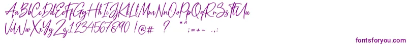 Metal Pen-fontti – violetit fontit valkoisella taustalla