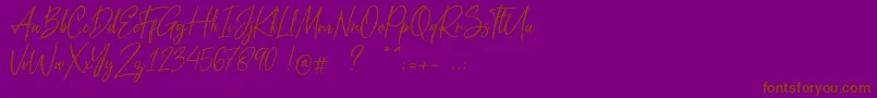 Metal Pen Font – Brown Fonts on Purple Background