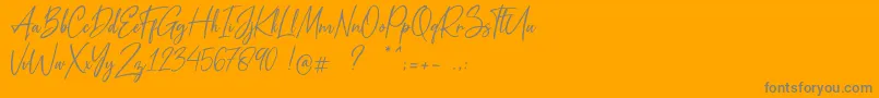 En savoir plus sur la police Metal Pen Police Metal Pen – polices grises sur fond orange