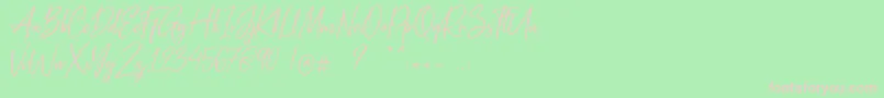 Metal Pen Font – Pink Fonts on Green Background