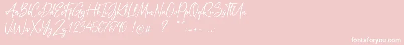 Metal Pen Font – White Fonts on Pink Background