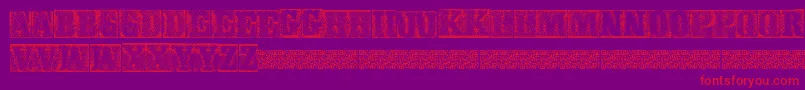 MetalblockDelta Font – Red Fonts on Purple Background