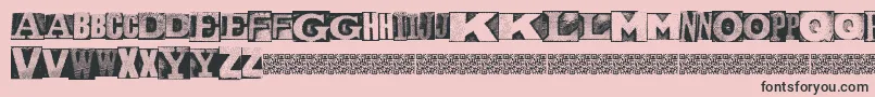 MetalblockNaked Font – Black Fonts on Pink Background