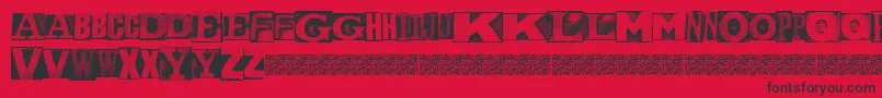 MetalblockNaked Font – Black Fonts on Red Background