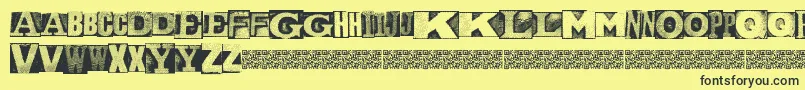 MetalblockNaked Font – Black Fonts on Yellow Background