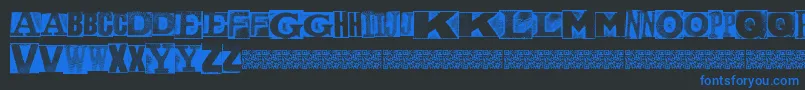 MetalblockNaked Font – Blue Fonts on Black Background
