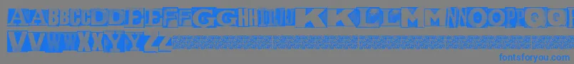 MetalblockNaked-fontti – siniset fontit harmaalla taustalla