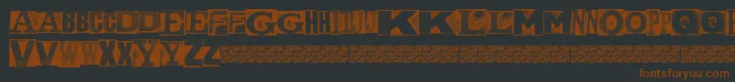 Шрифт MetalblockNaked – коричневые шрифты на чёрном фоне