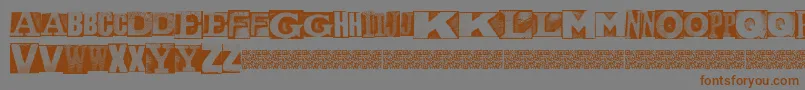 MetalblockNaked Font – Brown Fonts on Gray Background