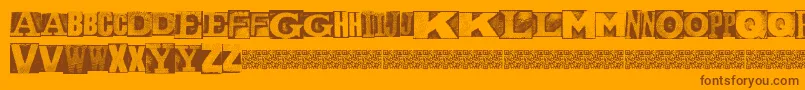 MetalblockNaked Font – Brown Fonts on Orange Background