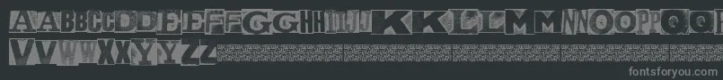 MetalblockNaked Font – Gray Fonts on Black Background